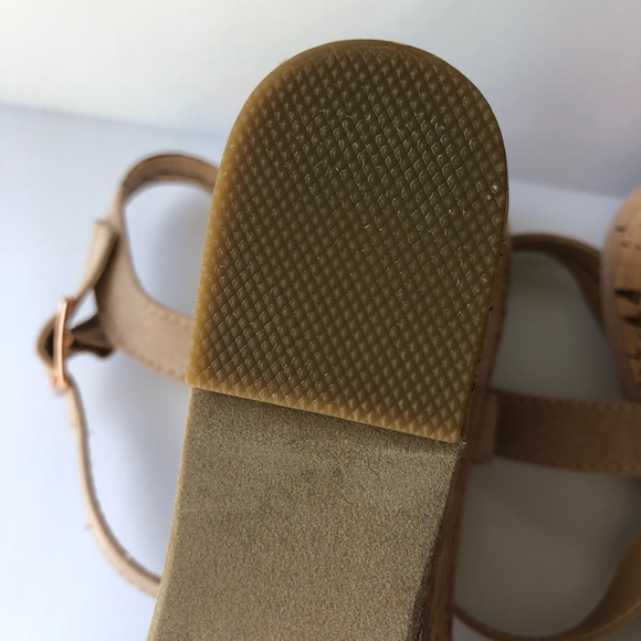 Nude Cork Wedge Sandals - Picture 7 of 7